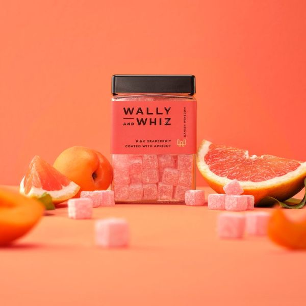Wally and Whiz Pink Grapefruit with Apricot / pinke Grapefruit mit Aprikose, veganes Weingummi, 240g